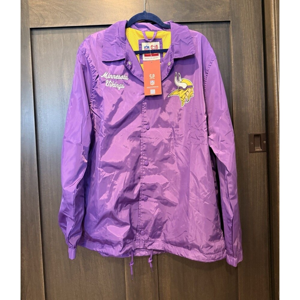 Minnesota Vikings Snap-Front Jacket Purple/Yellow/White NFL